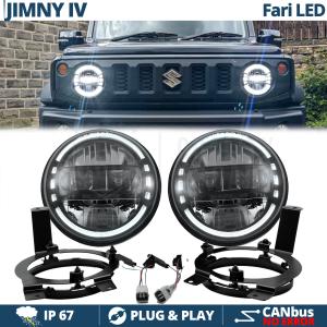 2 Phares LED 7" Pouces + Supports pour SUZUKI JIMNY 4 | Phare Led King Kong Lumière Blanche Puissante 