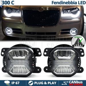Fari Fendinebbia LED Per Chrysler 300C, OMOLOGATI, con Luci Diurne LED DRL | Luce Bianca 