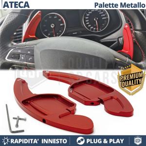 2 Steering Wheel Paddle Shift for SEAT Ateca 16-21 | Red Aluminum Paddle Shifters Extension 