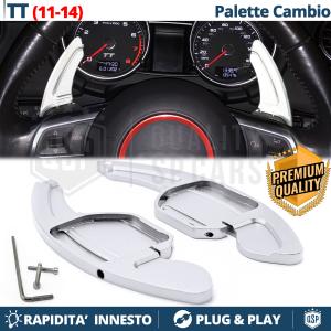 2 Steering Wheel Paddle Shift for AUDI TT (8J) 11-14 | Silver Aluminum Paddle Shifters