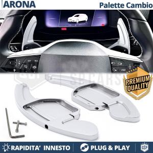 Steering Wheel Paddle Shift for SEAT ARONA 17-21 | Silver Aluminum Paddle Shifters Extension 