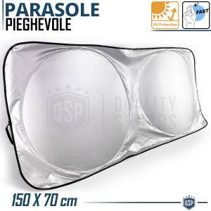 Parasol Plegable Coche para Parabrisas Delantero Interior con Estructura de ACERO | 150x70