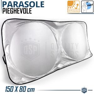 Parasol Plegable Coche para Parabrisas Delantero Interior con Estructura de ACERO | 150x80