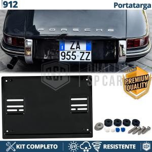 Portamatrícula TRASERO para Porsche 912 Cuadrado | Kit COMPLETO en ACERO INOXIDABLE Negro