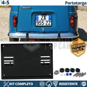 Portamatrícula TRASERO para Renault 4 Cuadrado | Kit COMPLETO en ACERO INOXIDABLE Negro
