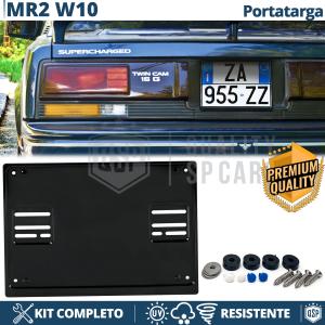 Portamatrícula TRASERO para Toyota MR2 W10 Cuadrado | Kit COMPLETO en ACERO INOXIDABLE Negro