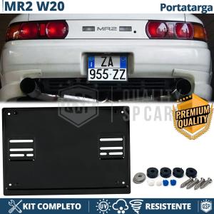 Portamatrícula TRASERO para Toyota MR2 W20 Cuadrado | Kit COMPLETO en ACERO INOXIDABLE Negro